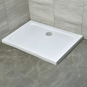 Modena Slim aszimmetrikus szögletes akril zuhanytálca, 80x100 cm