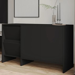 Laris nappali bútorszett, fekete, 160 cm
