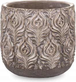 Cement fedél virág váza kerti dekoráció