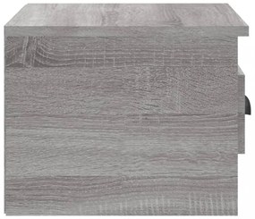 2 db szürke sonoma falra szerelhető éjjeliszekrény 41,5x36x28cm