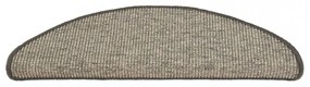 15 db szürke és bézs színű öntapadó lépcsőszőnyeg 65x21x4 cm
