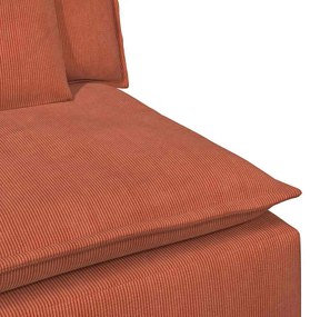 piros narancs moduláris kanapé középső modul párnákkal 100 cm