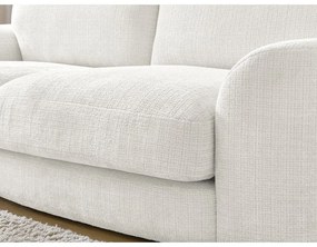 Fehér zsenília sarokkanapé (bal oldali-heverő résszel) Leonore – Bobochic Paris