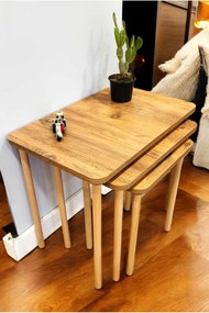 Dohányzóasztal, fenyő, 60 cm – Peka0015-S