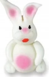 Cukor nyuszi fehér-rózsaszín húsvéti dekoráció