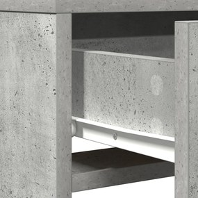 Öltözőasztal LED világítással Betonnedv Hossz 50x41x140 cm