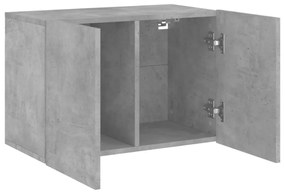 betonszürke falra szerelhető TV-szekrény 60 x 30 x 41 cm