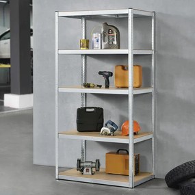 Juskys Polc 200x100x60 cm - ezüst