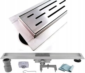 Lineáris zuhanyfolyóka 55 cm alacsony beépítés 52 mm M05 minta