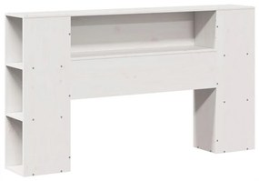 fehér tömör fa könyvespolcos ágy matrac nélkül 120 x 200 cm