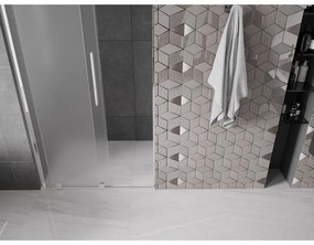 Mexen Velar L, tolózuhanyajtó nyitáshoz 90 cm, 8 mm-es matt üveg, króm, 871-090-003-31-01