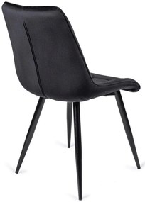 Fekete Bársony Étkezőszék RIO