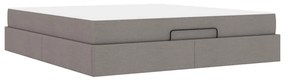 Ágykeret tárolóval Tópszínű 180 x 200 cm szövet