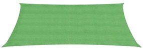 világoszöld négyszögletű HDPE napvitorla 160 g/m² 2,5x5 m