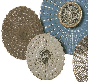 Fali Dekoráció Kék És Bézs Színben HASSIUM Beliani