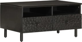 vidaXL fekete tömör mangófa dohányzóasztal 80 x 54 x 40 cm