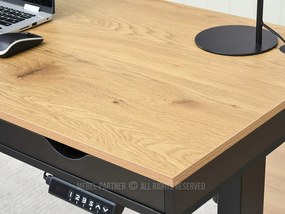 PC asztal Osto 140 (fekete tölgy + fekete). 1109839