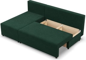 Nobu sarokkanapé, kordbársony, univerzális oldal, zöld