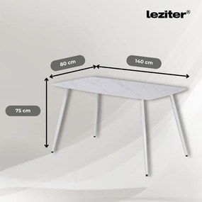 Megan 6+1 étkező garnitúra fehér-fekete