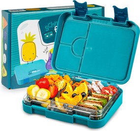 Klarstein Schmatzfatz junior tízórais doboz, 6 rekesz, 21,3 x 15 x 4,5 cm, BPA mentes