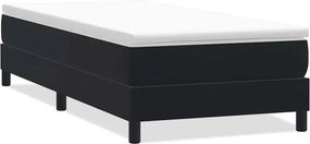 vidaXL fekete bársony rugós ágy matrac nélkül 100x210 cm
