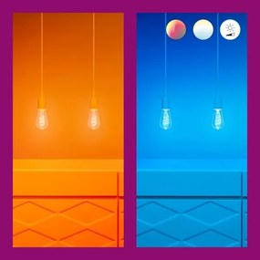 LED RGBW Dimmelhető izzó ST64 E27/6,3W/230V 2200-6500K Wi-Fi - WiZ