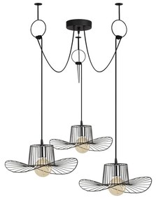 Tel Hat fekete függőlámpa 3 izzóval - Opviq lights