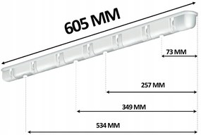 Erga Erga, mennyezeti akasztó ruhaszárításhoz 7x120 cm, fehér, ERG-SEP-10SUSSUF1207P