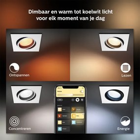 Philips 50551/31/P7 - LED RGB Beépíthető lámpa Hue CENTURA 1xGU10/5,7W/230V