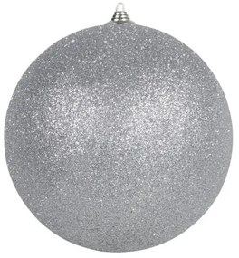 Óriás karácsonyi gömb 25 cm ezüst glitteres