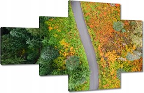 Vászonkép 130x80 Út Erdő Ősz