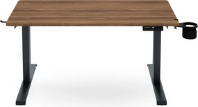 Elektromos íróasztal magasságállítással ergonomikus antracit/dió,1200x600 mm: ARIA