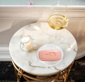 Topbathy üveg szappantartó átlátszó kerek szappantartó