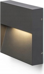 Rendl Aqila Sq Led fali lámpa 6W antracit IP54 3000K 150x150mm