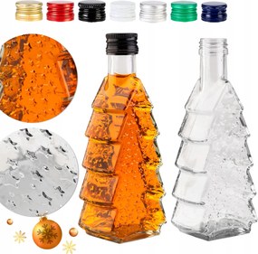 Palack Karácsonyfa 250 ml-es házi borosüveg Likőr Gyümölcslé Ajándék Ajándék