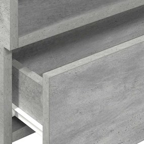 2 db betonszürke falra szerelhető éjjeliszekrény 45x26x28,5 cm