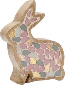 Fa húsvéti nyúl MOSAIC BUN 15 cm, színes