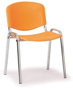 ISO műanyag szék - króm lábak, narancssárga