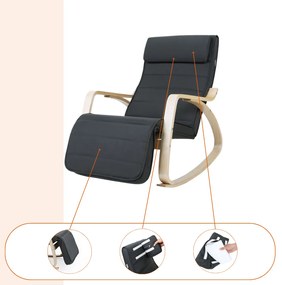 Jurhan SWING hintaszék, teherbírás 150kg, 67x115x91cm, antracit