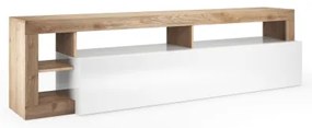 LENOR TV-állvány fehér/világos tölgy