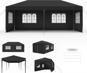 AufuN Kerti pavilon, 3 x 6 m, vízálló oldalsó részekkel, ajtóval