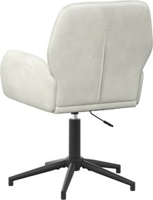 vidaXL forgatható íróasztali szék 54 x 55 x 90 cm Krémszínű Bársony