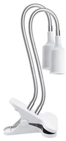 Rugalmas asztali növénylámpa klippel PLANTY 2xE27/30W/230V fehér