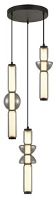 ITALUX 5902854539826 BRUNI Modern Led Függesztett Lámpa Matt Fekete, Halványszürke LED IP20