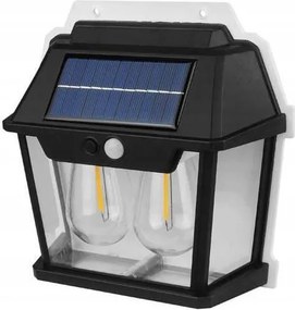 20W-os napelemes fali lámpa, mozgásérzékelő, szürkület, 1500mAh akkumulátor