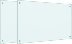 vidaXL 2 db fehér edzett üveg konyhai falburkoló 80 x 50 cm