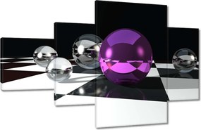 Vászonkép 130x80 Lila gömb a rácson