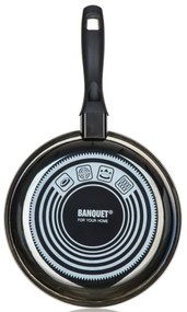 Banquet METALLIC Black 24 cm-es smaltált serpenyő,tapadásmentes felülettel, 24 cm