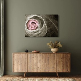 Kép - Absztrakt rózsa világos rózsaszín (90x60 cm)