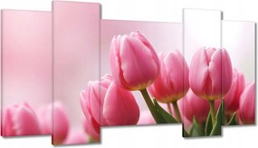 Vászonkép 120x65 Rózsaszín tulipánok
